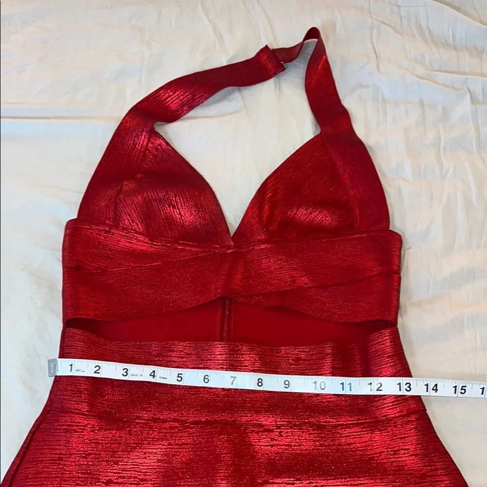 Fashion Nova Maya Bandage Midi Dress - Red - Picture 6 of 7